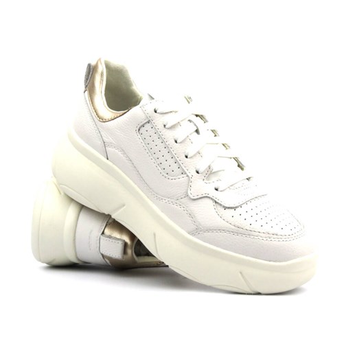 Sneakersy damskie renomowanej marki - GEOX D45NHB, białe Geox 39 okazja ulubioneobuwie