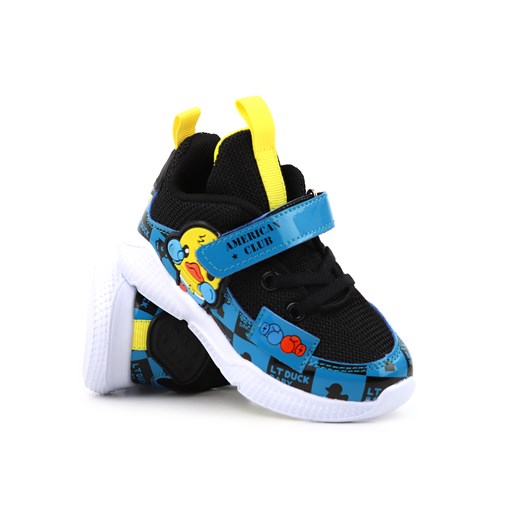 Buty sportowe, adidasy dziecięce AMERICAN CLUB BD 23/22, czarne ze sklepu ulubioneobuwie w kategorii Buty sportowe dziecięce - zdjęcie 178865080