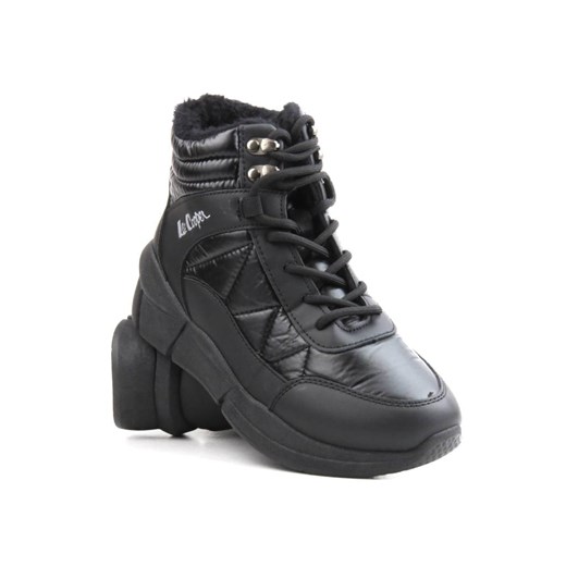 Trapery, śniegowce damskie sportowe - LEE COOPER LCJ-23-44-1984L, czarne ze sklepu ulubioneobuwie w kategorii Workery damskie - zdjęcie 178865730