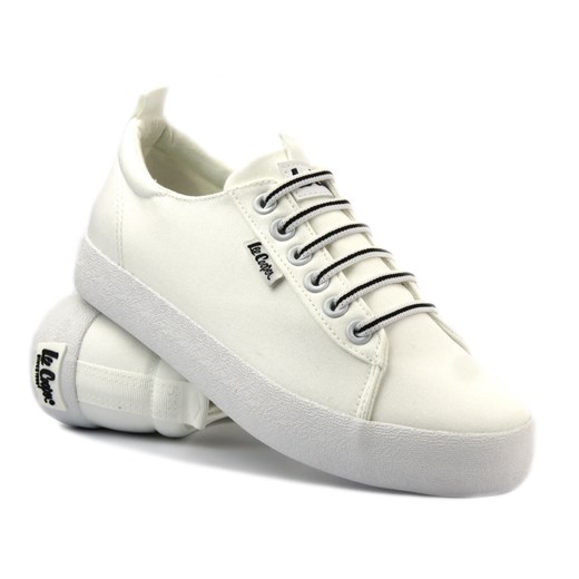 Trampki, tenisówki damskie - Lee Cooper LCW-24-31-2184L, białe Lee Cooper 39 okazja ulubioneobuwie