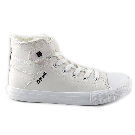 Ciepłe trampki damskie Big Star V274541FW20, białe ze sklepu ulubioneobuwie w kategorii Trampki damskie - zdjęcie 178867444