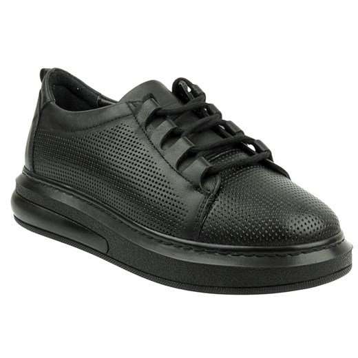 CZARNE SNEAKERSY DAMSKIE - VENEZIA D010LEBLOSP048, czarne ze sklepu ulubioneobuwie w kategorii Buty sportowe damskie - zdjęcie 178867684