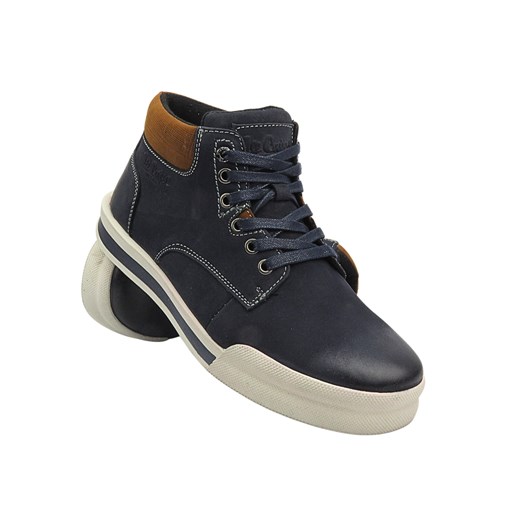 Sportowe trzewiki męskie - Lee Cooper LCJ-23-33-3014M, granatowe sznurowane ze sklepu ulubioneobuwie w kategorii Buty zimowe męskie - zdjęcie 178868291