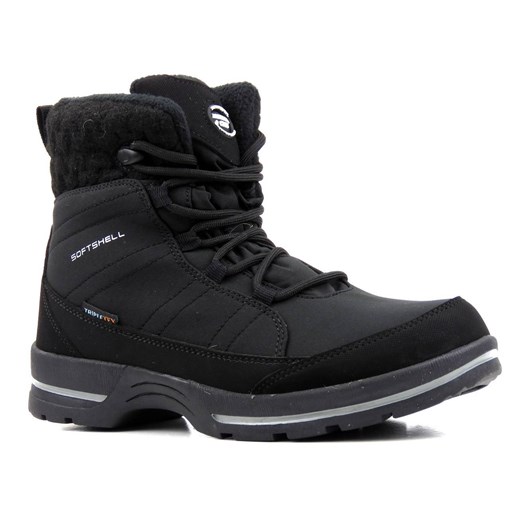 Czarne śniegowce damskie AMERICAN CLUB SN02, Softshell i Tripletex ze sklepu ulubioneobuwie w kategorii Śniegowce damskie - zdjęcie 178868363