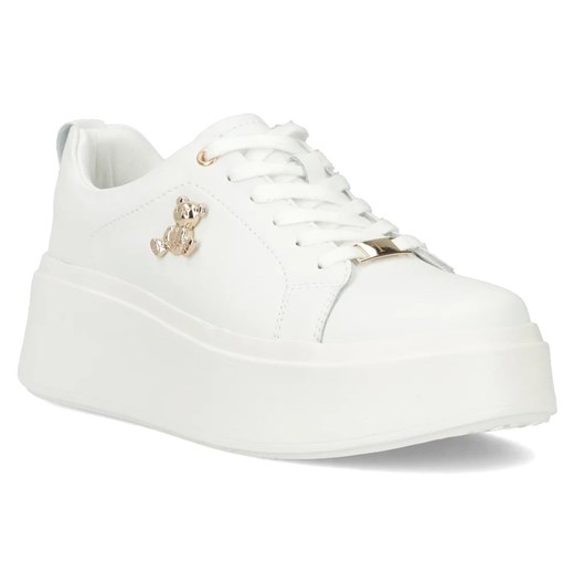 Sportowe buty damskie na platformie - Filippo DP6246/24, białe Filippo 40 ulubioneobuwie