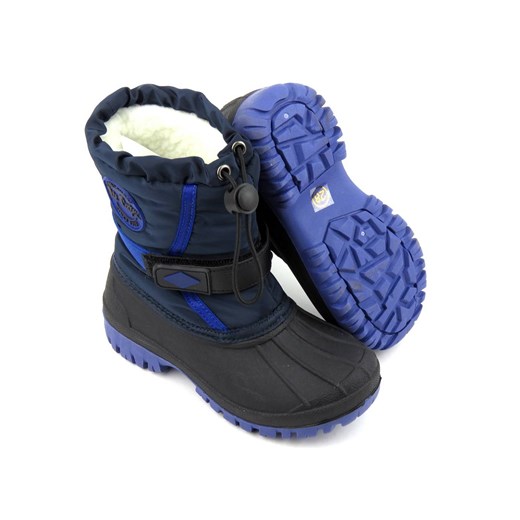 Śniegowce dziecięce LEE COOPER LCJ-21-44-0520K, granatowe z regulacją ze sklepu ulubioneobuwie w kategorii Buty zimowe dziecięce - zdjęcie 178869261