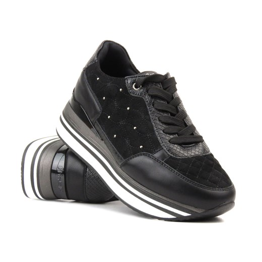Sneakersy damskie na platformie - INBLU IN-1316, czarne ze sklepu ulubioneobuwie w kategorii Buty sportowe damskie - zdjęcie 178869502