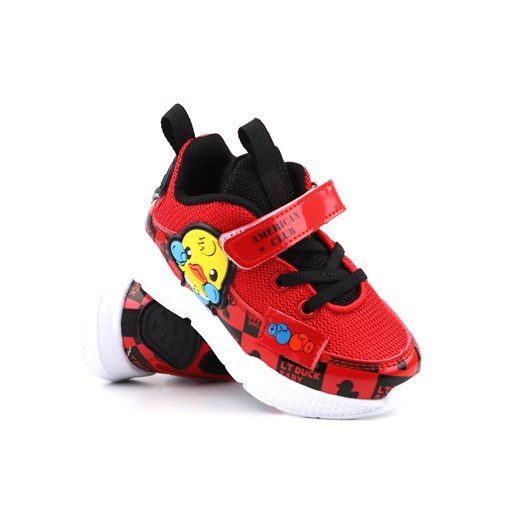 Buty sportowe, adidasy dziecięce AMERICAN CLUB BD 23/22, czerwone ze sklepu ulubioneobuwie w kategorii Buty sportowe dziecięce - zdjęcie 178870473