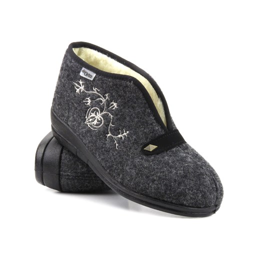 Kapcie, buty damskie ortopedyczne- Befado dr Orto 031D028, czarne ze sklepu ulubioneobuwie w kategorii Kapcie damskie - zdjęcie 178870781