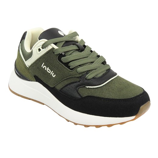 Sportowe Buty Męskie Inblu IU-13 Zielone Sznurowane ze sklepu ulubioneobuwie w kategorii Buty sportowe męskie - zdjęcie 178871782