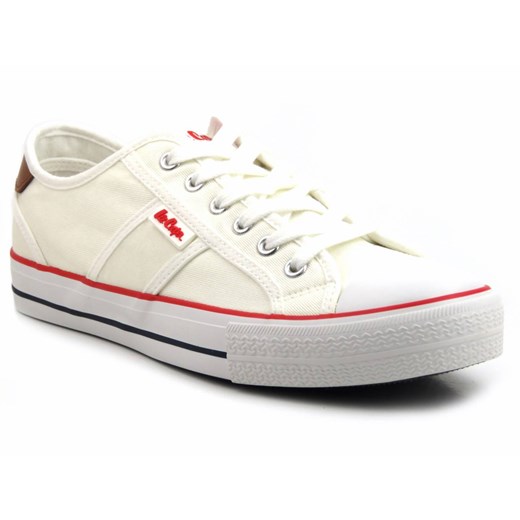 Trampki męskie przed kostkę  - LEE COOPER 22-31-0863M, białe ze sklepu ulubioneobuwie w kategorii Trampki męskie - zdjęcie 178873270