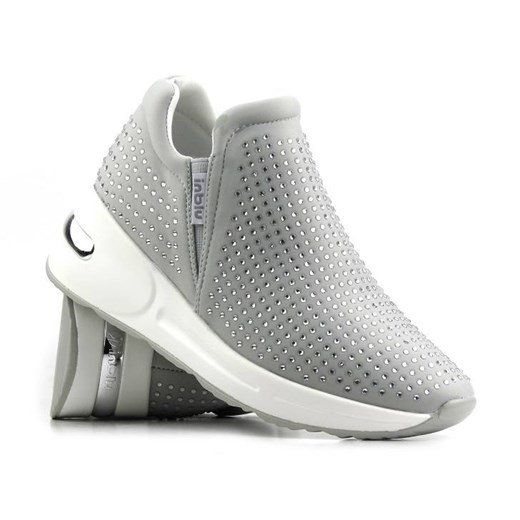 Buty damskie sportowe wsuwane - INBLU IN000284 GHIACCO, srebrne ze sklepu ulubioneobuwie w kategorii Buty sportowe damskie - zdjęcie 178873934