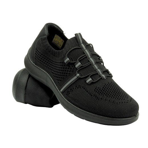 Buty damskie zdrowotne, profilaktyczne - UNISOFT 24TX02-5930, czarne ze sklepu ulubioneobuwie w kategorii Półbuty damskie - zdjęcie 178874353