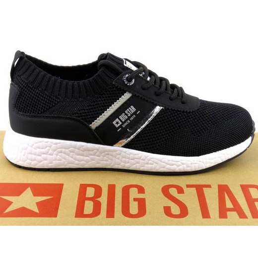Buty sportowe damskie z Memory Foam - Big Star HH274347, czarne ze sklepu ulubioneobuwie w kategorii Buty sportowe damskie - zdjęcie 178874550