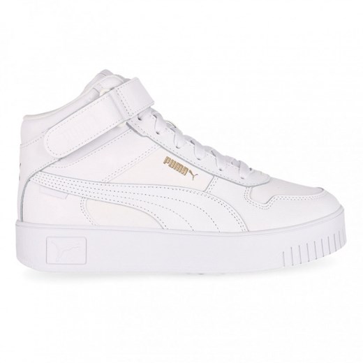 Damskie sneakersy Puma Carina Street Mid - białe ze sklepu Sportstylestory.com w kategorii Buty sportowe damskie - zdjęcie 178878234