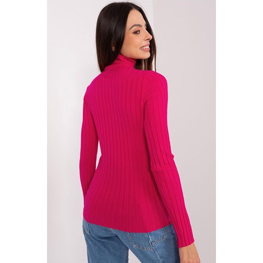 Sweter z golfem fuksja PM-SW-1087.09, Kolor fuksja, Rozmiar S/M, P-M ze sklepu Primodo w kategorii Swetry damskie - zdjęcie 178878932