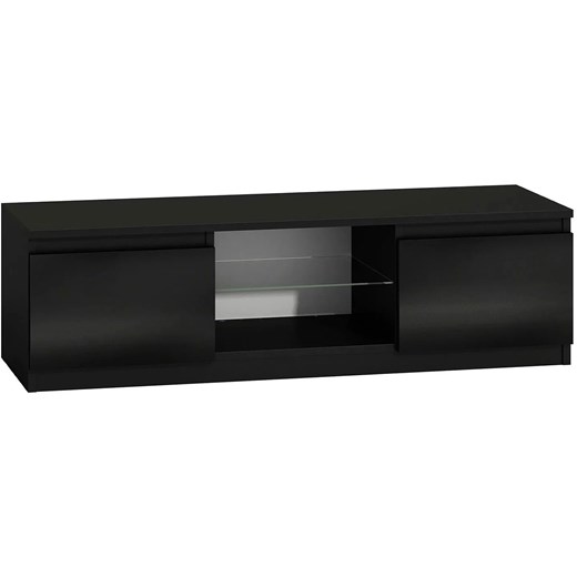 Czarna Komoda Pod Tv R7-C46 ze sklepu Edinos.pl w kategorii Komody - zdjęcie 178879011