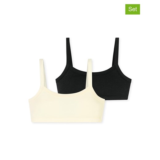 Schiesser Topy (2 szt.) w kolorze kremowym i czarnym ze sklepu Limango Polska w kategorii Staniki dla dziewczynki - zdjęcie 178881770