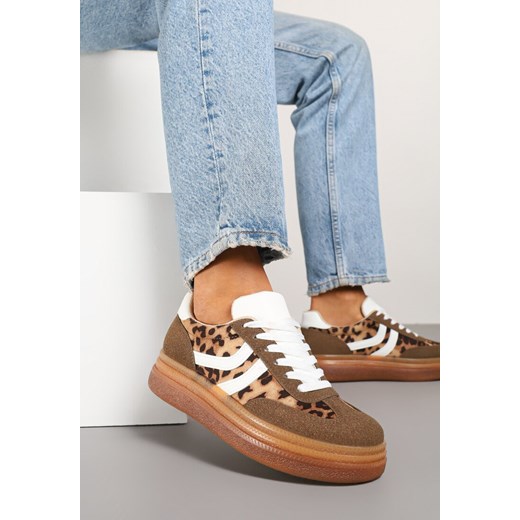 Buty sportowe damskie Renee w stylu casual na platformie z tkaniny