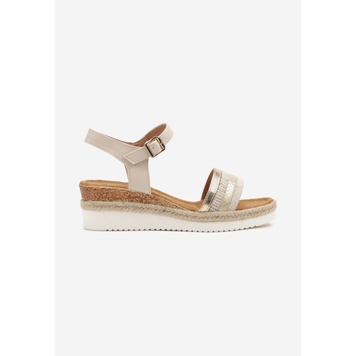 Espadryle damskie Renee na koturnie z klamrą eleganckie