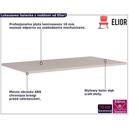 Beżowy blat łazienkowy 60 cm kaszmir - Nessia 10X Elior One Size Edinos.pl