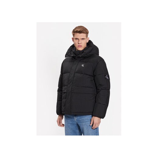 Calvin Klein Jeans Kurtka przejściowa J30J323709 Czarny Regular Fit ze sklepu MODIVO w kategorii Kurtki męskie - zdjęcie 178893323