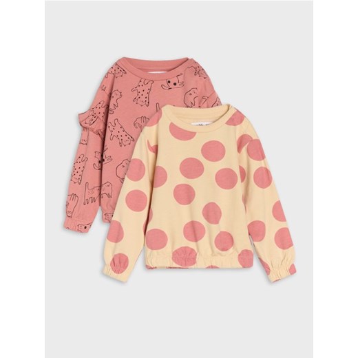 Sinsay - Bluzy 2 pack - beżowy ze sklepu Sinsay w kategorii Bluzy dziewczęce - zdjęcie 178897842