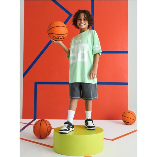 Sinsay - Koszulka oversize z nadrukiem - zielony Sinsay 170 Sinsay