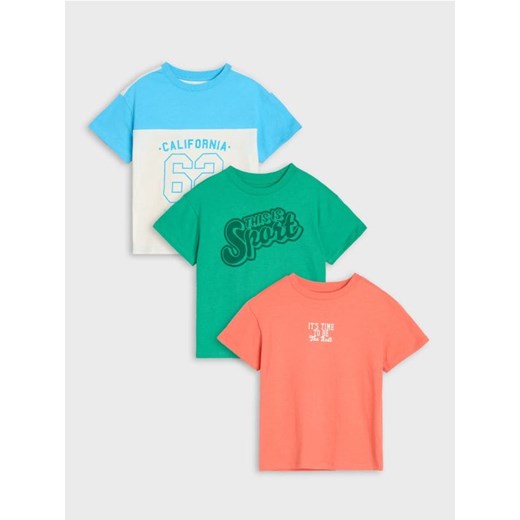 Sinsay - Koszulki 3 pack - pomarańczowy ze sklepu Sinsay w kategorii T-shirty chłopięce - zdjęcie 178897864