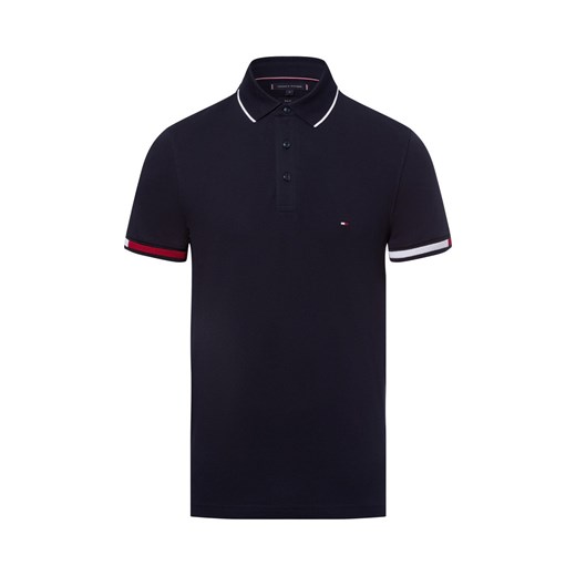 Tommy Hilfiger Męska koszulka polo Mężczyźni Bawełna granatowy jednolity ze sklepu vangraaf w kategorii T-shirty męskie - zdjęcie 178899491