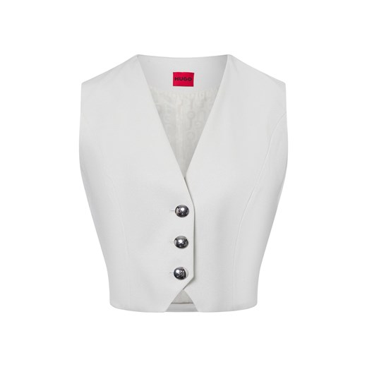 HUGO Kamizelka damska - Awestana Kobiety écru jednolity ze sklepu vangraaf w kategorii Kamizelki damskie - zdjęcie 178899511