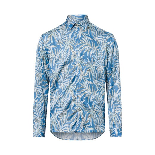 JOOP! Męska koszula casual - 194Matty Mężczyźni Comfort Fit wiskoza niebieski wzorzysty ze sklepu vangraaf w kategorii Koszule męskie - zdjęcie 178899513