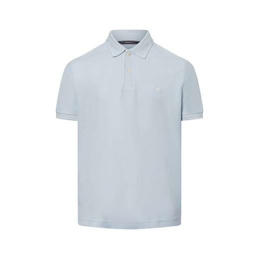 Fynch-Hatton Męska koszulka polo Mężczyźni Bawełna jasnoniebieski jednolity ze sklepu vangraaf w kategorii T-shirty męskie - zdjęcie 178899524