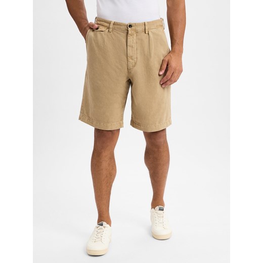 Tommy Hilfiger Bermudy z zawartością lnu - szeroki krój Mężczyźni Bawełna wielbłądzi jednolity ze sklepu vangraaf w kategorii Spodenki męskie - zdjęcie 178899572