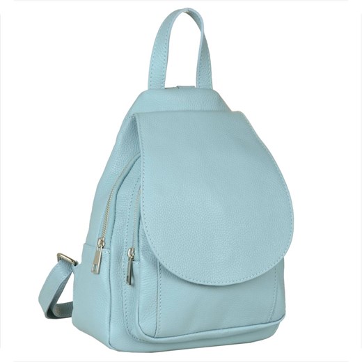 Plecak ze skóry naturalnej włoski niebieski baby blue borse in pelle ze sklepu melon.pl w kategorii Plecaki - zdjęcie 178903192