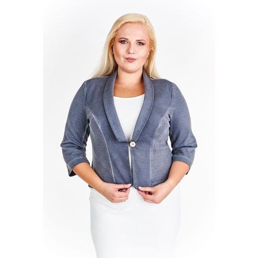 Żakiet FZA491 CZARNY jeans ze sklepu fokus.pl w kategorii Marynarki damskie - zdjęcie 178905402