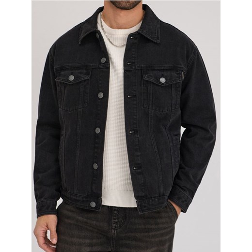 Sinsay - Kurtka jeansowa trucker - czarny Sinsay 3XL Sinsay