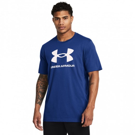Męski t-shirt z nadrukiem Under Armour UA Sportstyle Logo Update Ss - granatowy ze sklepu Sportstylestory.com w kategorii T-shirty męskie - zdjęcie 178911681