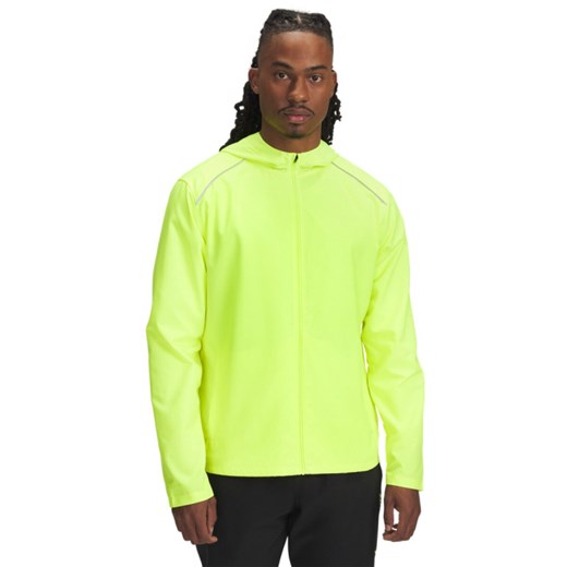 Męska kurtka do biegania Under Armour UA Storm Run Hooded Jacket - żółta ze sklepu Sportstylestory.com w kategorii Kurtki męskie - zdjęcie 178911811