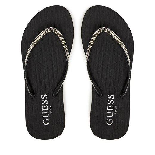 Klapki damskie Guess bez zapięcia czarne 
