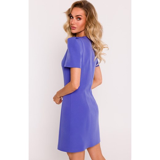 Sukienka mini z ozdobnymi rękawkami jasnofioletowa M777, Kolor jasnofioletowy, Rozmiar L, MOE ze sklepu Intymna w kategorii Sukienki - zdjęcie 178916090