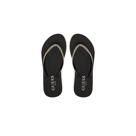 Klapki damskie czarne Guess płaskie 