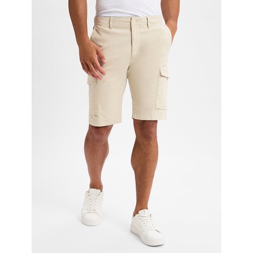 Tommy Hilfiger Szorty - John Mężczyźni Bawełna beżowy jednolity ze sklepu vangraaf w kategorii Spodenki męskie - zdjęcie 178918383
