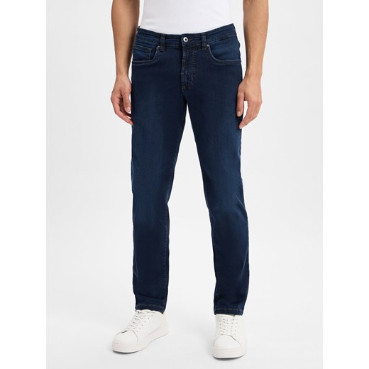 Andrew James Dżinsy - Aiden Mężczyźni Bawełna dark stone jednolity ze sklepu vangraaf w kategorii Jeansy męskie - zdjęcie 178918411