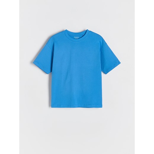 Reserved - Bawełniany t-shirt z nadrukiem - niebieski Reserved 146/152 (10-11 lat) Reserved