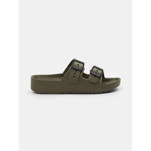 Sinsay - Klapki z pianki - khaki Sinsay 38 Sinsay