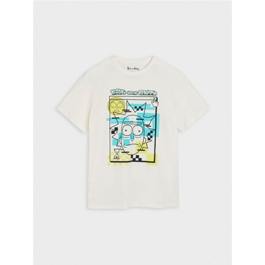 Sinsay - Koszulka Rick and Morty - kremowy ze sklepu Sinsay w kategorii T-shirty męskie - zdjęcie 178919982