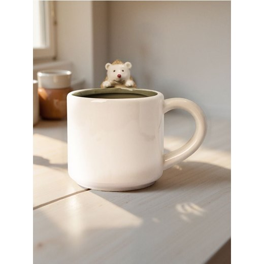 Sinsay - Ceramiczny kubek z ozdobnym jeżem - biały ze sklepu Sinsay w kategorii Kubki - zdjęcie 178933582