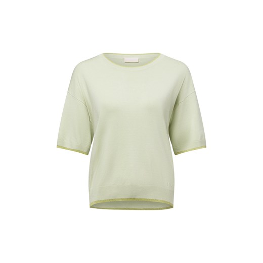 Liu Jo Collection Sweter damski z krótkim rękawem - Bianco Iana Kobiety seledynowy jednolity ze sklepu vangraaf w kategorii Swetry damskie - zdjęcie 178936731