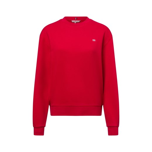 Tommy Hilfiger Bluza damska Kobiety Bawełna czerwony jednolity ze sklepu vangraaf w kategorii Bluzy damskie - zdjęcie 178936733